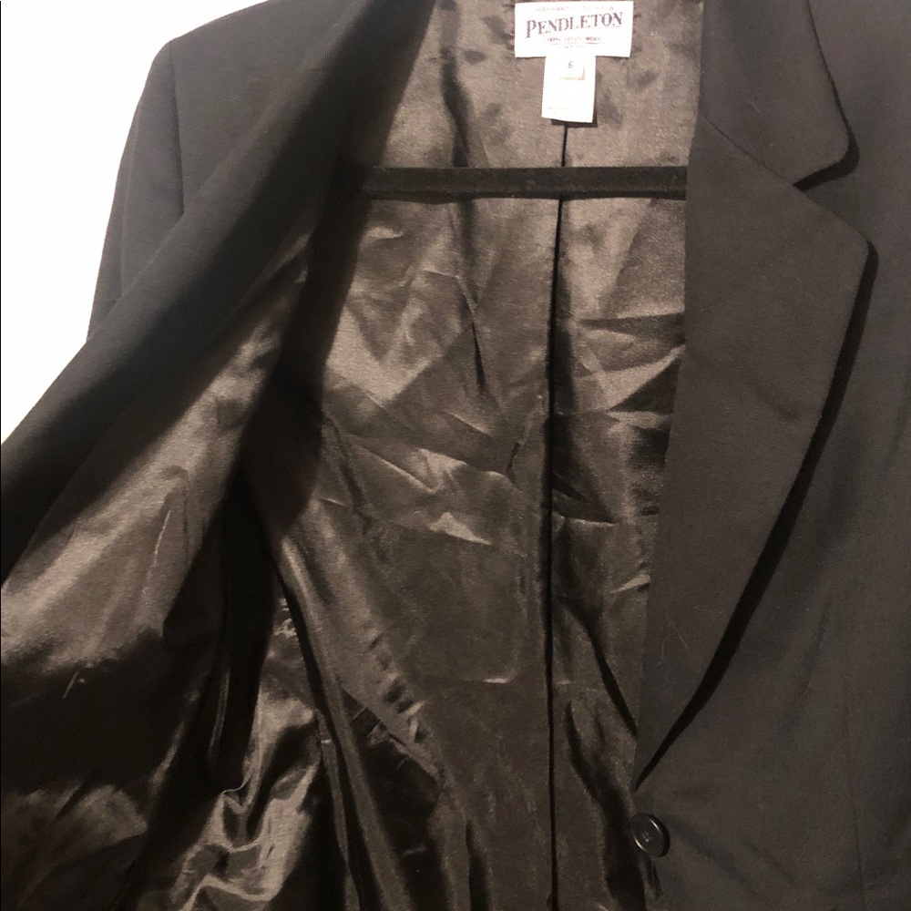 Pendleton Elegant Virgin Wool Black Jacket - image 4